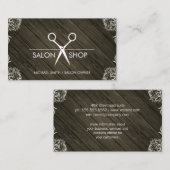 Hout Rustige Fancy hoeken Visitekaartje (Voorkant / Achterkant)