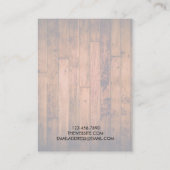 Hout Rustige  verouderde Kaart Visitekaartje (Achterkant)