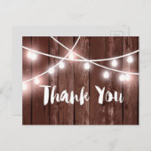 Hout Rustisch achtergrondontwerp, bedankt kaart (Voorkant / Achterkant)