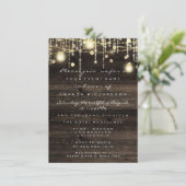 Hout Rustisch goudlicht Gevogelte Vrijgezellenfees Kaart (Staand voorkant)