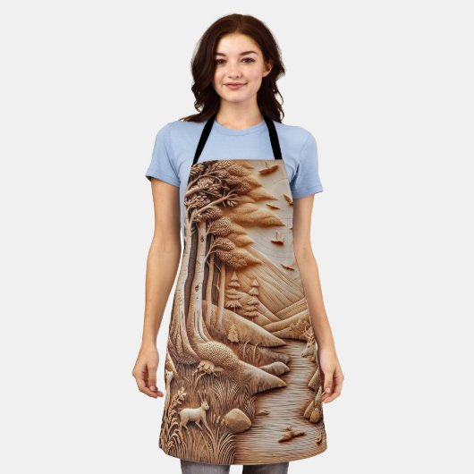 Hout Schort (Gedragen)