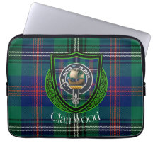 Hout Schotse Clan Tartan en Crest 