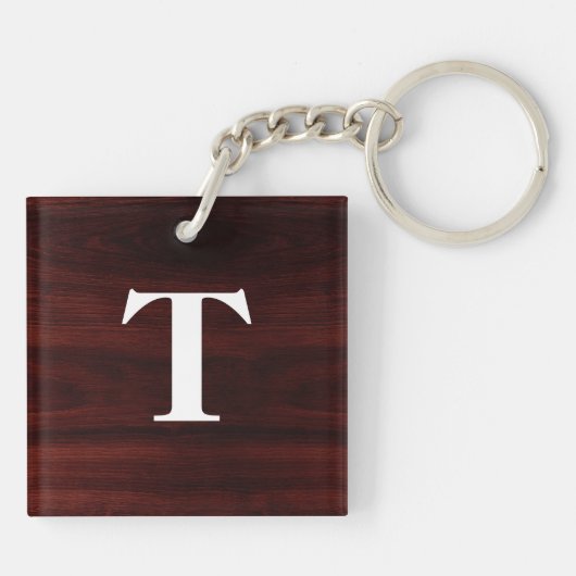 Hout Schrift 2Timothy 1:7  Monogram Sleutelhanger (Achterkant)