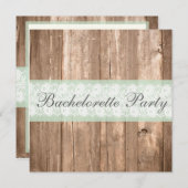 hout Shabby Chic Bachelorette Party Kaart (Voorkant / Achterkant)
