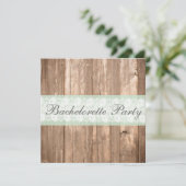 hout Shabby Chic Bachelorette Party Kaart (Staand voorkant)