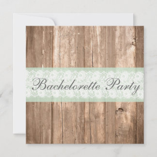 hout Shabby Chic Bachelorette Party Kaart