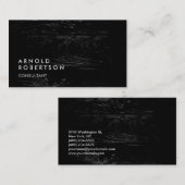 Hout Simple Plain Grey Chic Trendy Visitekaartje (Voorkant / Achterkant)