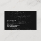 Hout Simple Plain Grey Chic Trendy Visitekaartje (Achterkant)