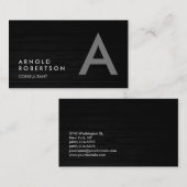 Hout Simple Plain Grey Trendy Visitekaartje (Voorkant / Achterkant)