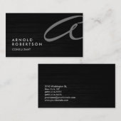 Hout Simple Plain Grey Trendy Visitekaartje (Voorkant / Achterkant)