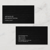 Hout Simple Plain Grey Trendy Visitekaartje (Voorkant / Achterkant)