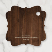 Hout Sinaasappel Waterverf pompoen bladeren dank u Bedankjes Labels (Achterkant)