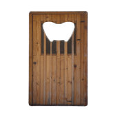 Hout Slats Beach door Costa Brava Spanje Creditkaart Flessenopener (Voorkant)