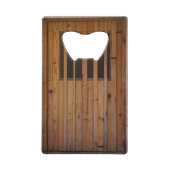 Hout Slats Beach door Costa Brava Spanje Creditkaart Flessenopener (Achterkant)
