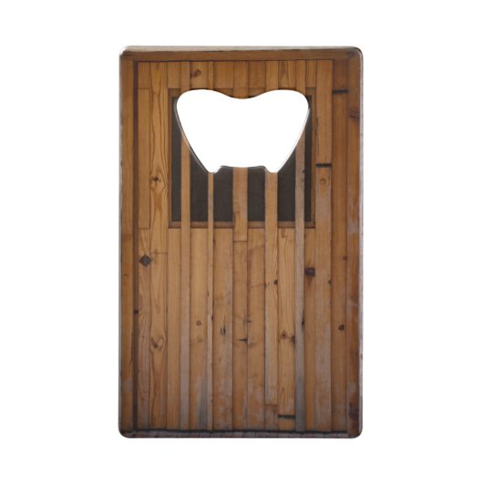 Hout Slats Beach door Costa Brava Spanje Creditkaart Flessenopener (Achterkant)