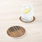 Hout Slats Beach door Costa Brava Spanje Zandsteen Onderzetter (Zijkant)