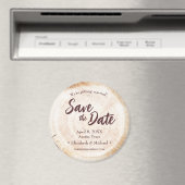 Hout Slice-schijf Bruin Aangepast huwelijk Magneet (Insitu (Vaatwasser))