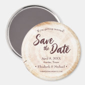 Hout Slice-schijf Bruin Aangepast huwelijk Magneet (Voorkant / Achterkant)