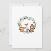 Hout Slice Tree Woodland Animal Baby shower Kaart (Achterkant)