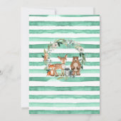 Hout Slice Tree Woodland Animals Baby shower Kaart (Achterkant)