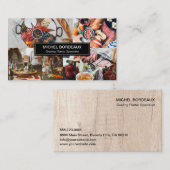 Hout Spierfotocollage Grazing Catering Visitekaartje (Voorkant / Achterkant)