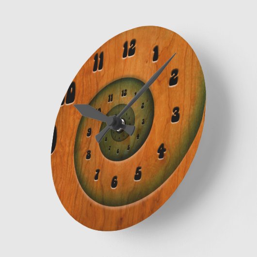 Hout Spiral Ronde Klok (Hoek)