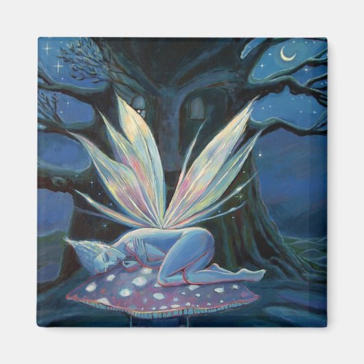 Hout Spirit, Faery art magneet (Voorkant)