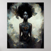 Hout Sprite Fae Fairy Fantasy Art Poster (Voorkant)