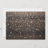 Hout, String Lights & Snow Elegant-kerstfoto Feestdagenkaart (Achterkant)