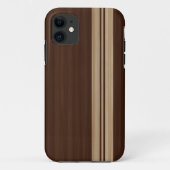 Hout Stripes iPhone 5 Hoesje - Surfboardstijl (Achterkant)