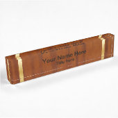 Hout Style Gold Bar, Bord Naambordje