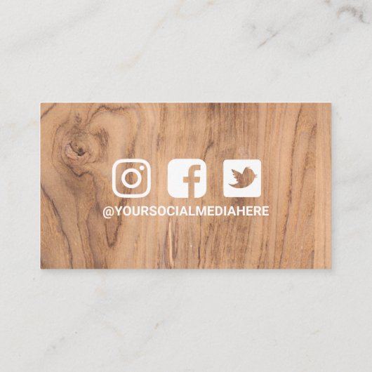 Hout Succulent Korting Visitekaartje (Achterkant)