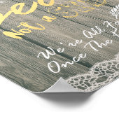 Hout Sunflower Pick A Seat Non A Side Weduwen Sign Poster (Hoek)