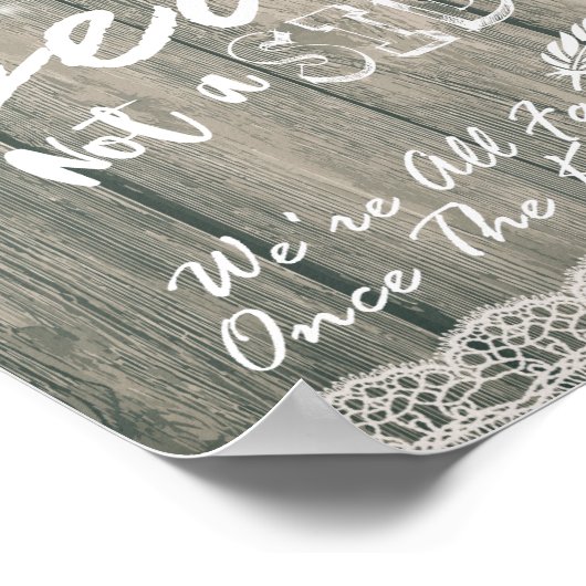 Hout Sunflower Pick A Seat Non A Side Weduwen Sign Poster (Hoek)