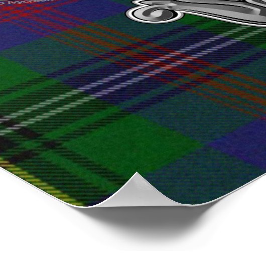 Hout Tartan & Badge Poster (Hoek)