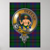 Hout Tartan & Badge Poster (Voorkant)