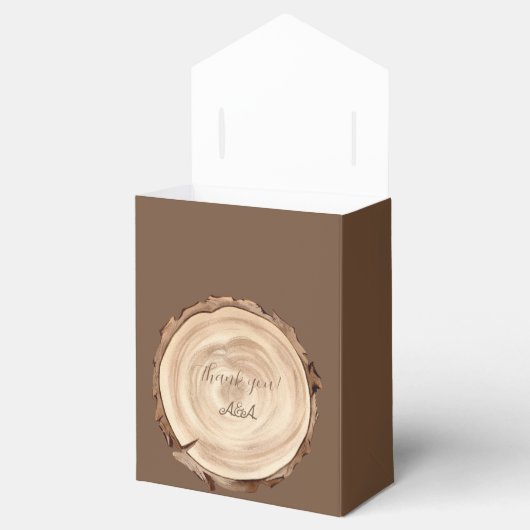 Hout teken dank u bruids bruiloft bedankdoosjes (Geopend)