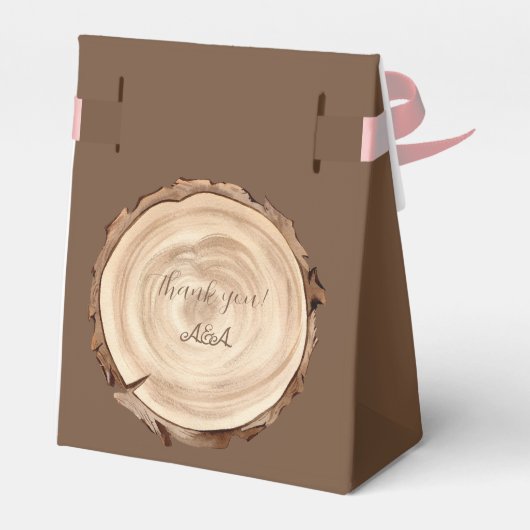 Hout teken dank u bruids bruiloft bedankdoosjes (Achterkant)