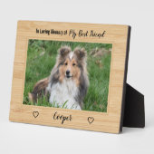 Hout Ter liefdevolle herinnering Beste vriend Hond Fotoplaat (Zijkant)