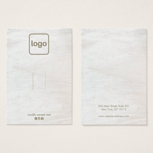 Hout toevoegen Logo-haaraccessoire of juwelier-dis Visitekaartje (Voorkant /achterkant)