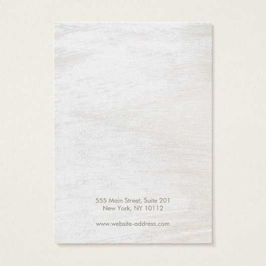 Hout toevoegen Logo-haaraccessoire of juwelier-dis Visitekaartje (Achterkant)