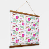 Hout Topped Muur Tapestry FUN Cupcake Verjaardag Hangend Wandkleed (Gebogen)