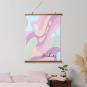 Hout Topped Tapestries Gelukkige Kleurrijke Pastel Hangend Wandkleed (Slaapkamer)