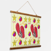 Hout Topped Wall Tapestry Beach House Hangend Wandkleed (Gebogen)