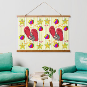 Hout Topped Wall Tapestry Beach House Hangend Wandkleed