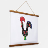 Hout Topped Wall Tapestry Rooster Hangend Wandkleed (Gebogen)