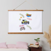 Hout Topped Wand Tapestry Hero Fietsauto Vliegtuig Hangend Wandkleed (Slaapkamer)