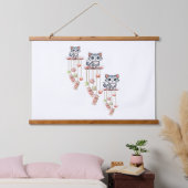 Hout Topped Wandtapijt Cat Kitten Hangend Wandkleed (Slaapkamer)