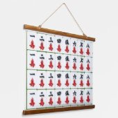 Hout Topped Wandtapijt Mahjong Hangend Wandkleed (Gebogen)