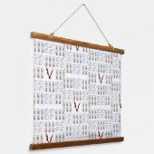 Hout Topped Wandtapijt Mahjong Hangend Wandkleed (Gebogen)